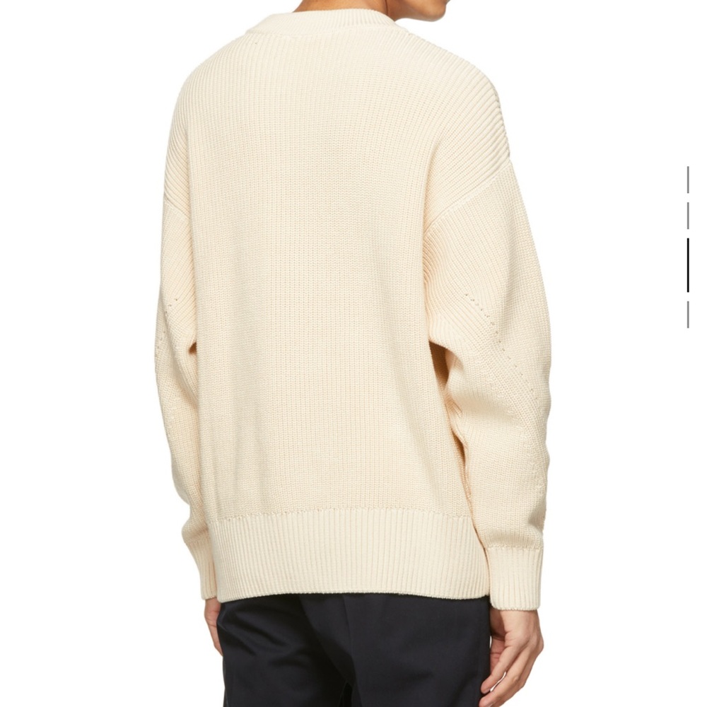 AMI Off-White Ribbed Boxy Sweater - Picture 3 of 5